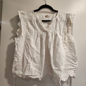 Studio West White Eyelet Blouse